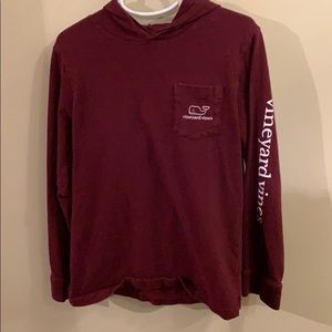 Vineyard Vines boys hoodie maroon